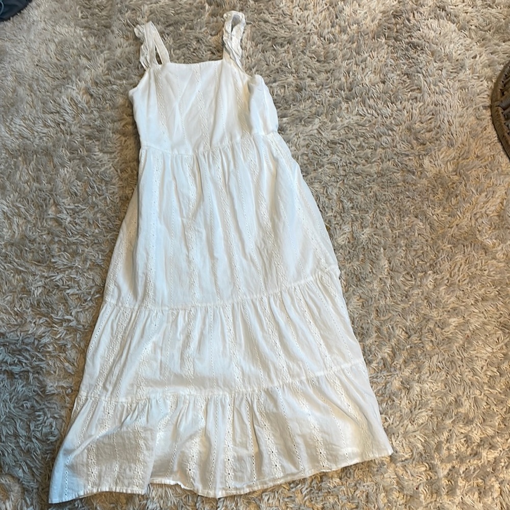White target long dress